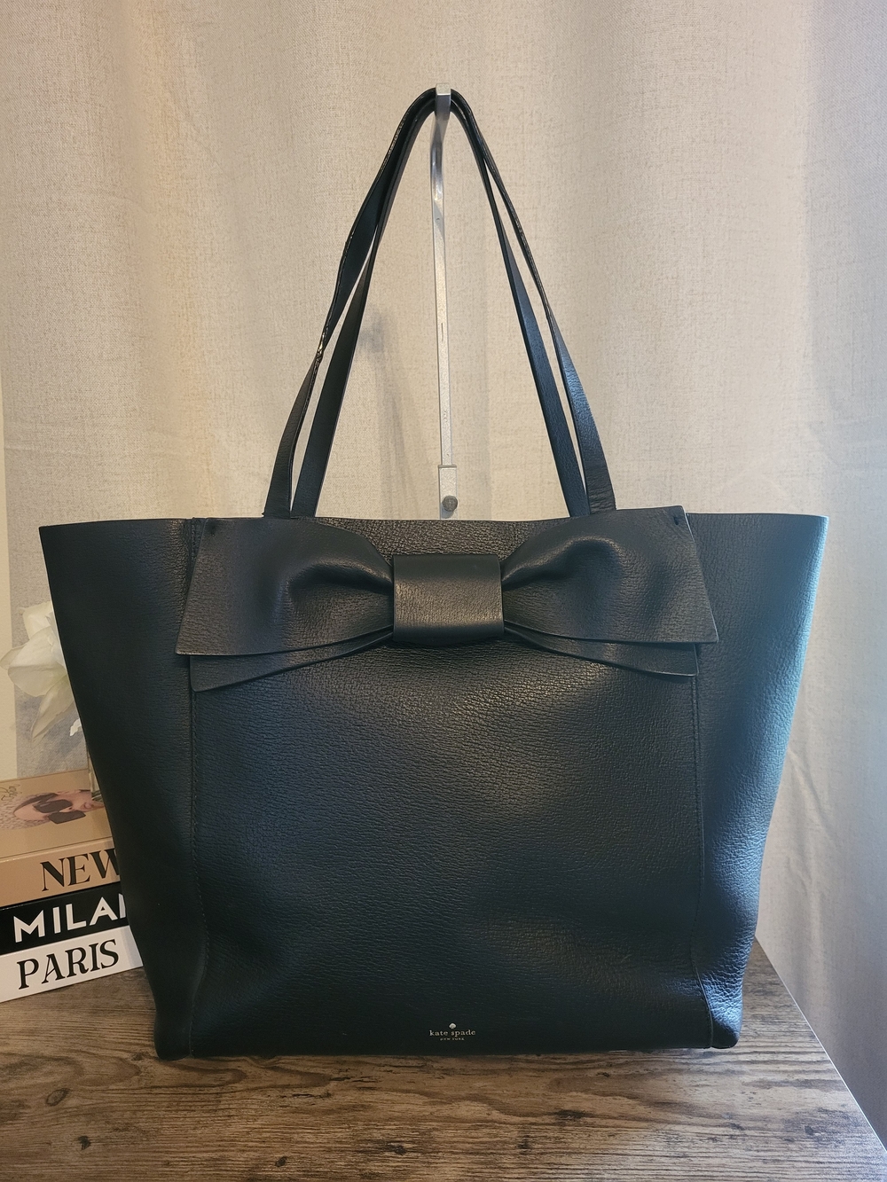 Kate Spade New York Olive Drive Brigette Black Leather Tote Bag